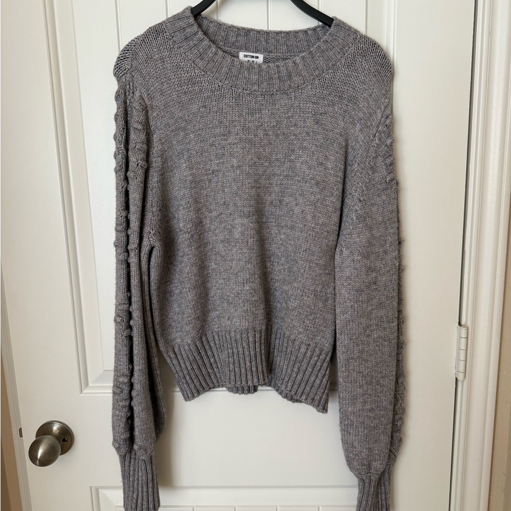Cotton On Heather Gray Crew Neck Sweater
